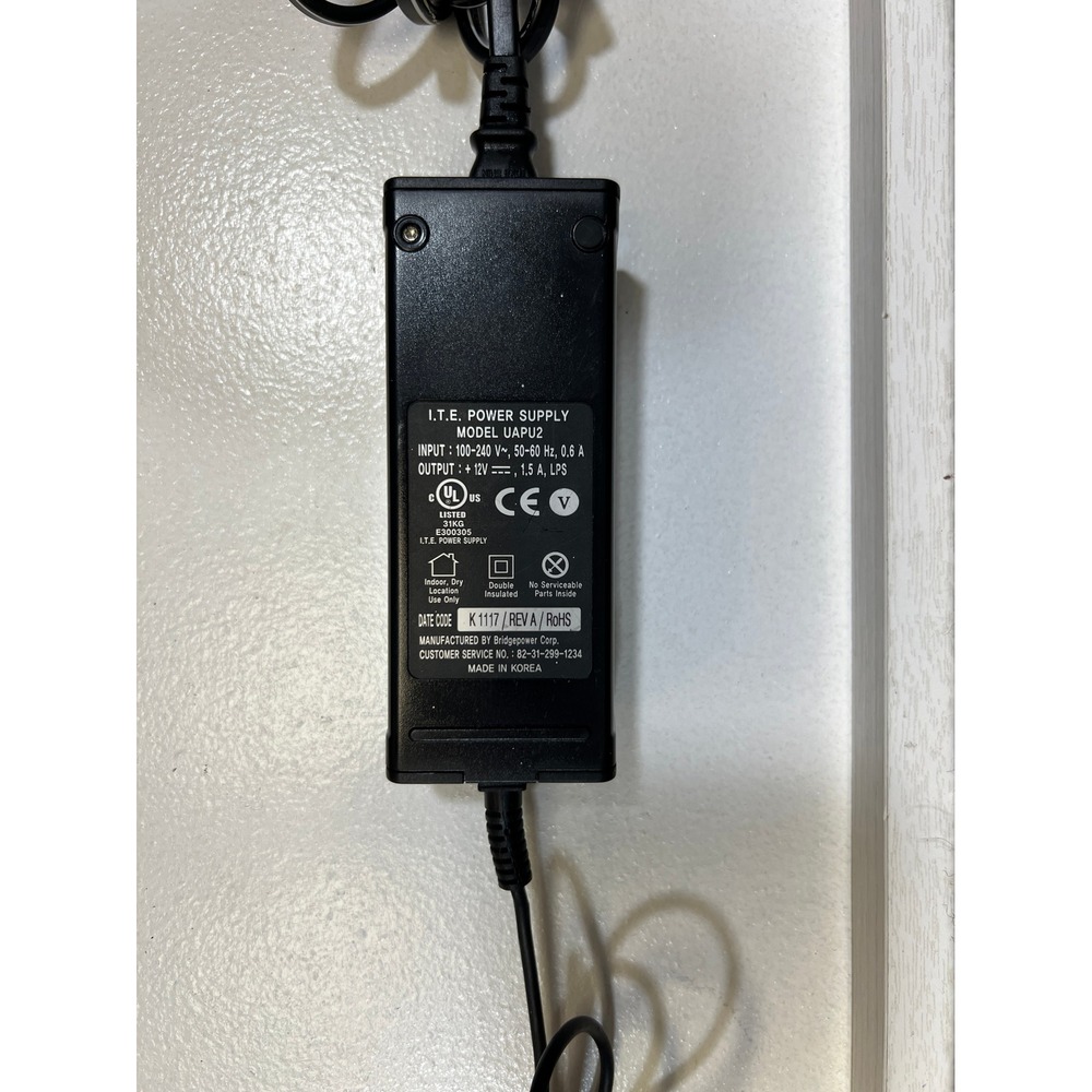 I.T.E. Power Supply Adapter 12V 1.5A Charger‎ Cord Cable